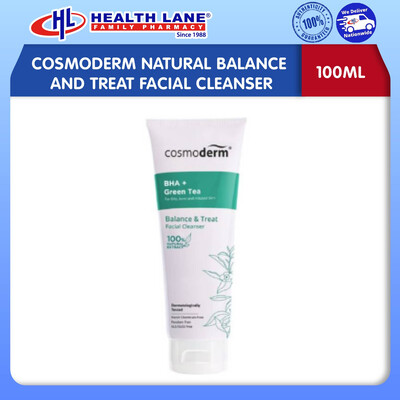 COSMODERM NATURAL BALANCE AND TREAT FACIAL CLEANSER (100ML)